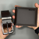 Kit Cinto Masculino 125CM + Carteira Masculina LISA.